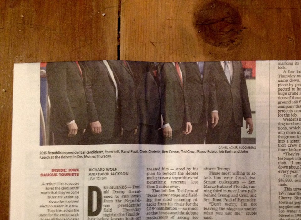 Below the fold exclusive: the candidates's hands.
